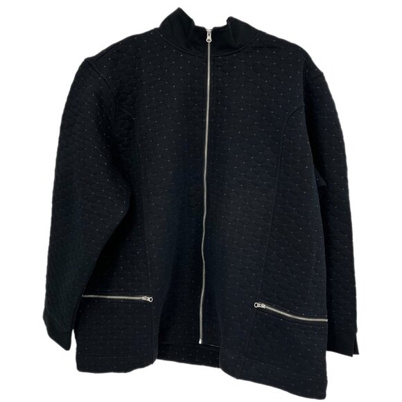 Coldwater Creek Black Classic Basic Jacket | Plus Size 1X - Picture 1 of 4